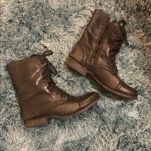 Black Steve Madden Combat Boots